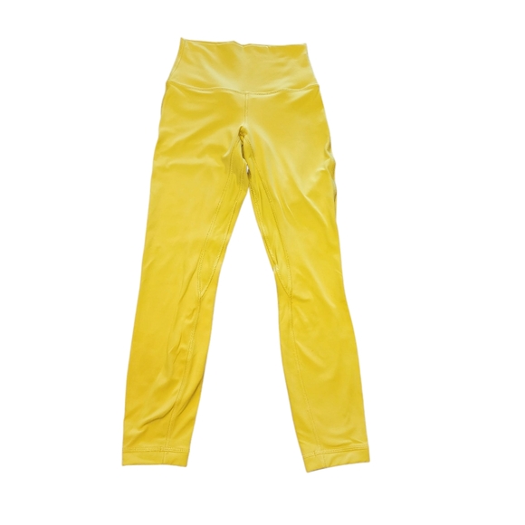 lululemon athletica Pants - Lululemon Athletica Neon Yellow High-rise Athletic Leggings Size 4
